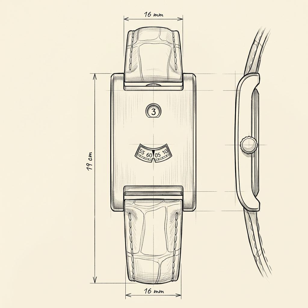 Disegno tecnico · The Dolcevita Total Silver Watch