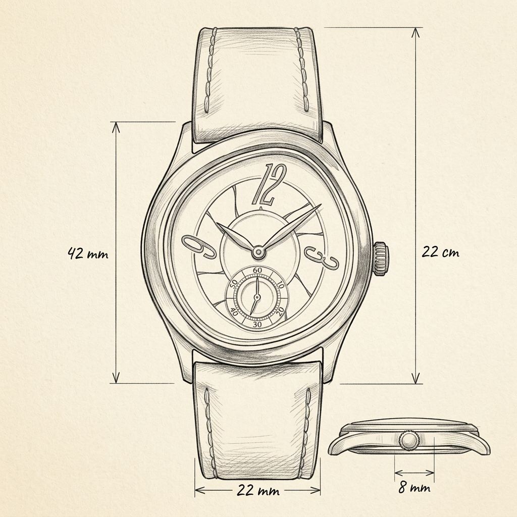 Dessin technique · The Heritage Navy/Silver Watch
