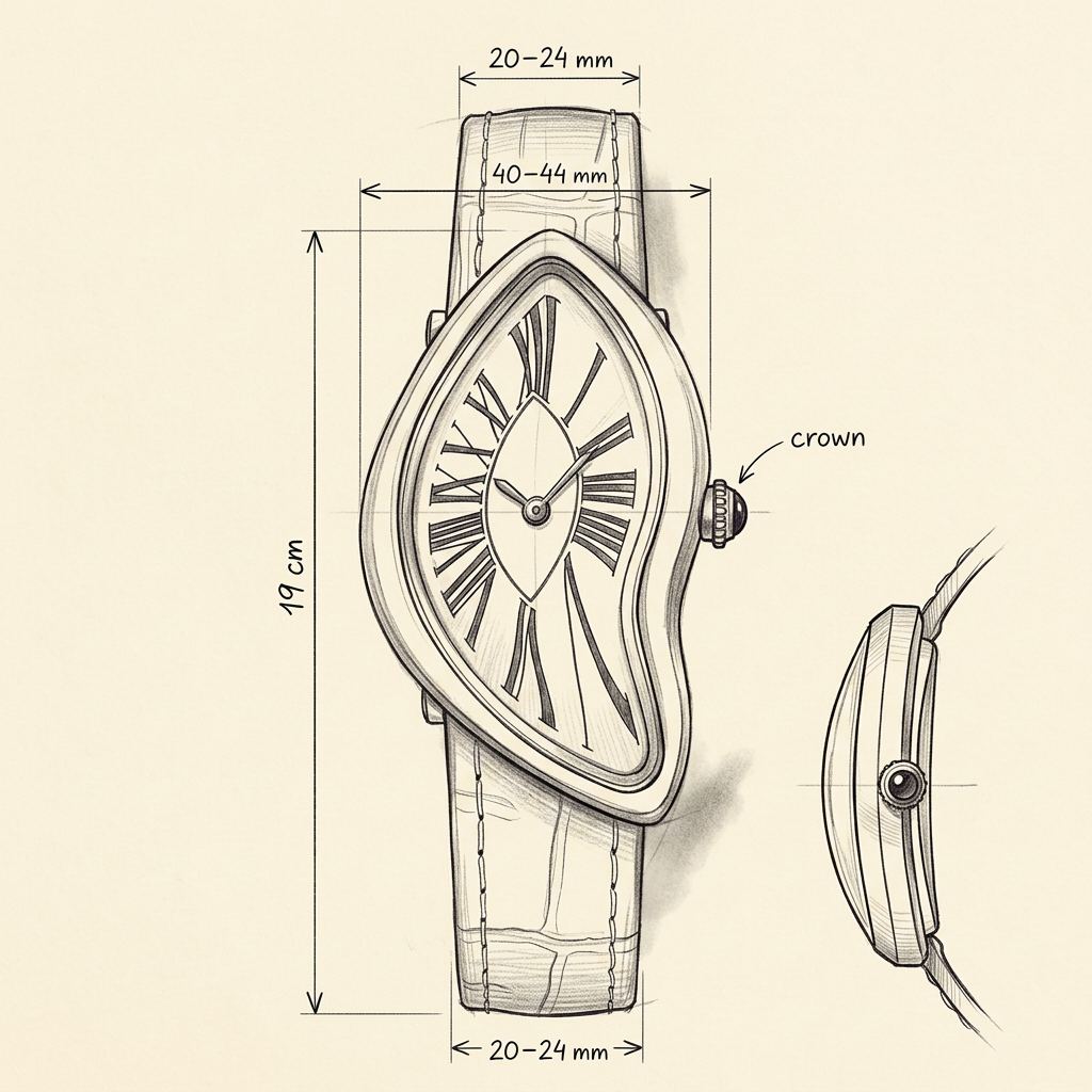 Dibujo técnico · The Mirage Grey Watch