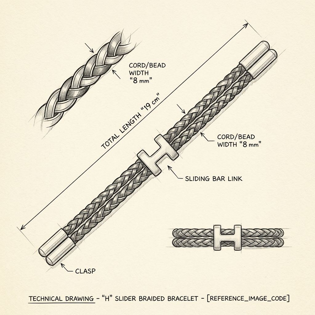 Dessin technique · The Monaco Gold/Black Bracelet