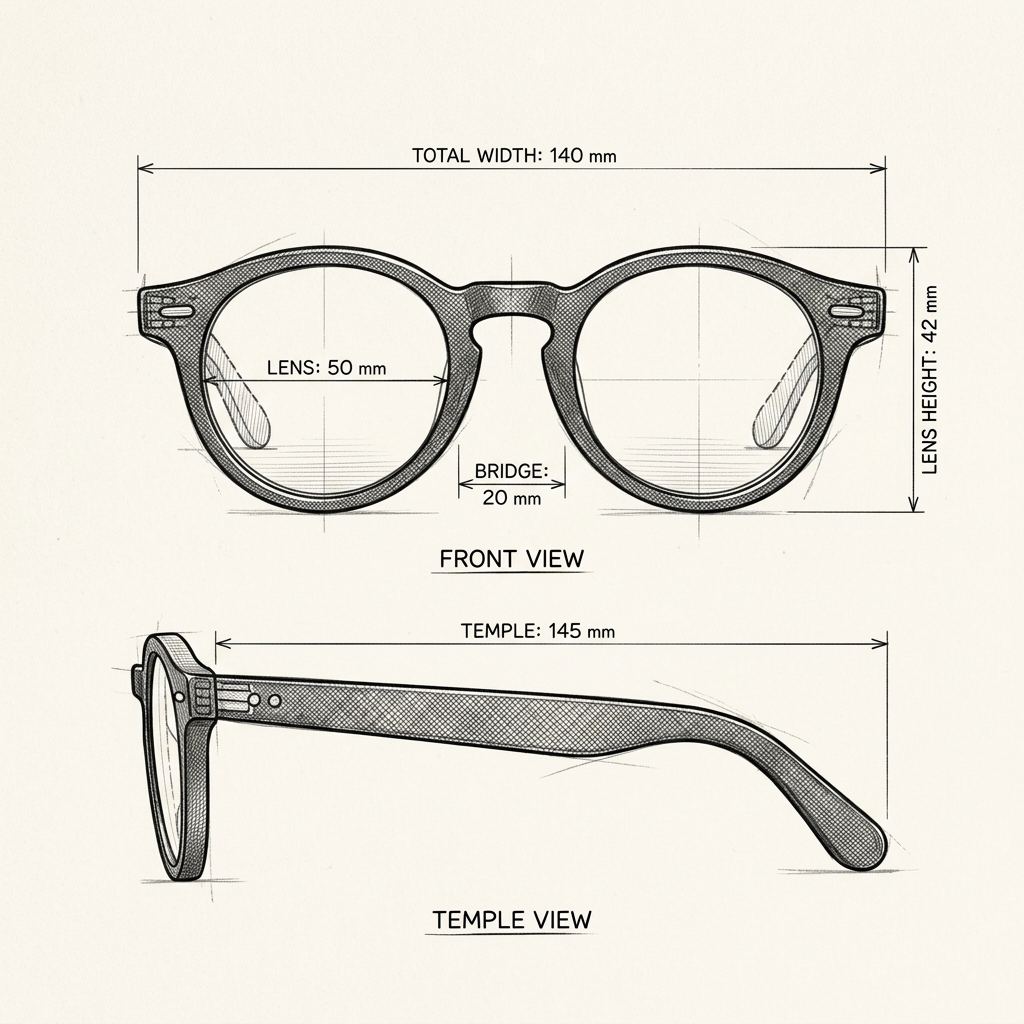 Dessin technique · The Positano Classic Black Sunglasses