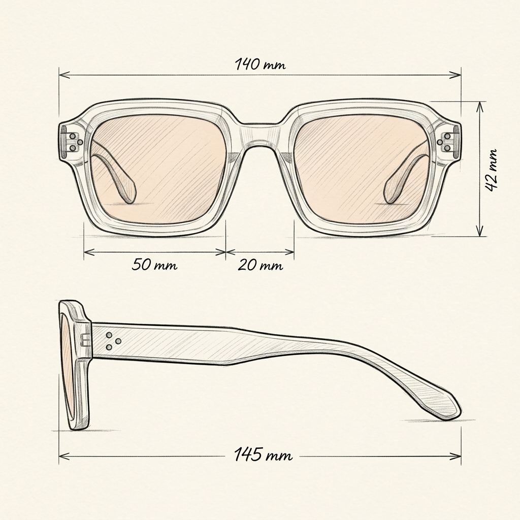 Dibujo técnico · The Monopoli Orange Sunglasses