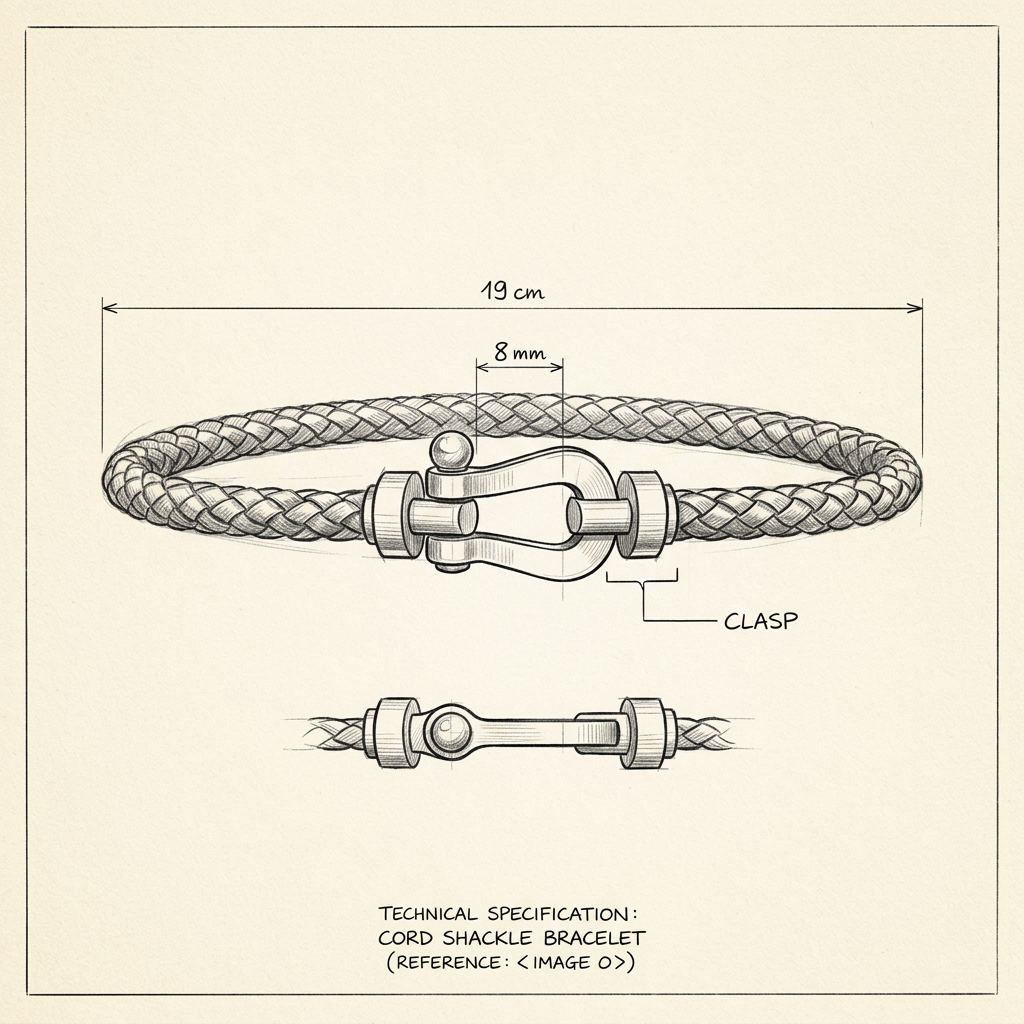 Dibujo técnico · The Riviera Beige Rose Gold Bracelet
