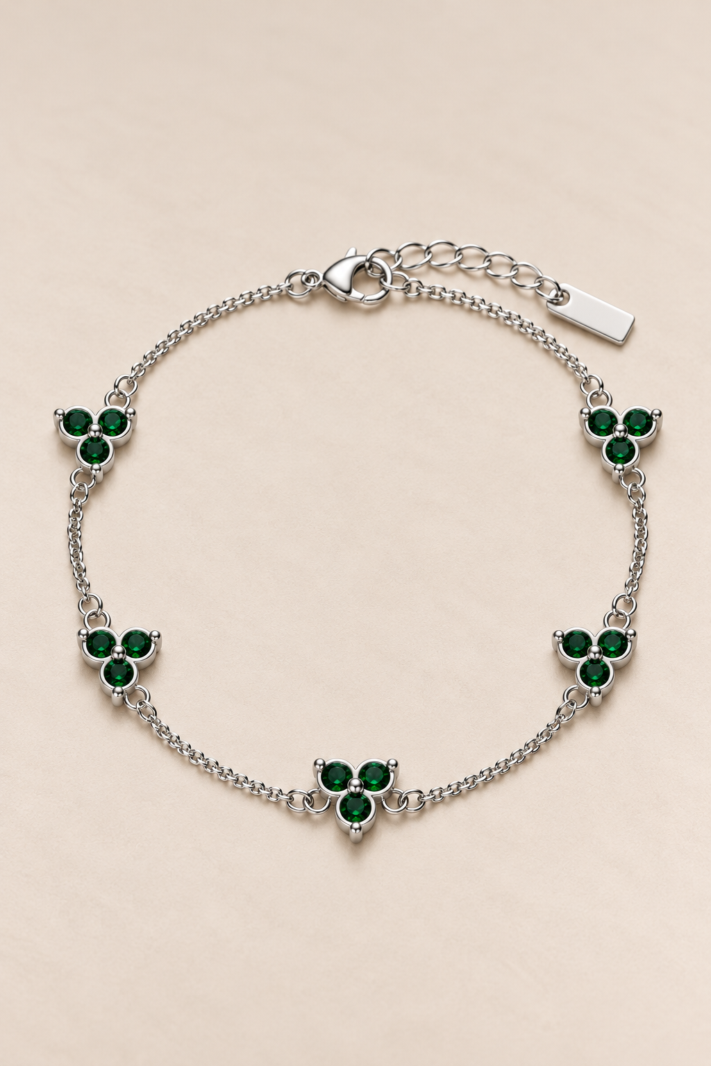 The Fortuna Green/Silver Bracelet