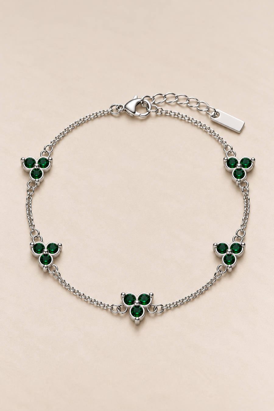 The Fortuna Green/Silver Bracelet