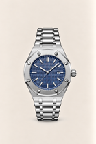 in Silber/Marineblau
