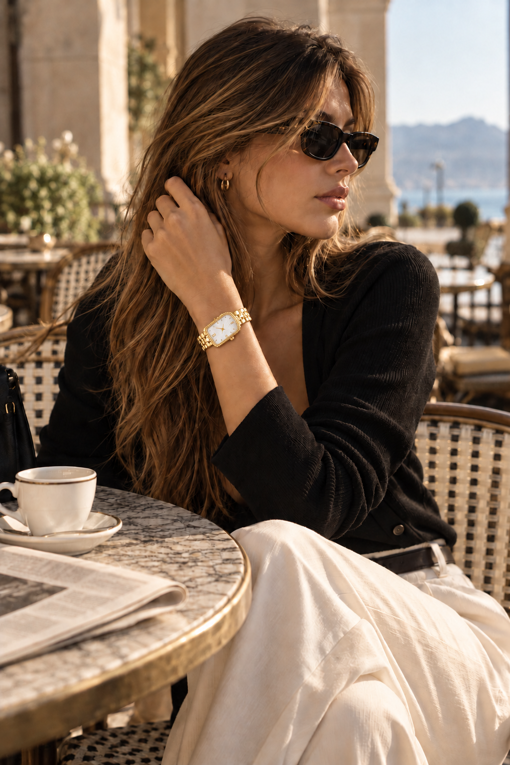 The Amalfi Full Gold/Pearl Watch