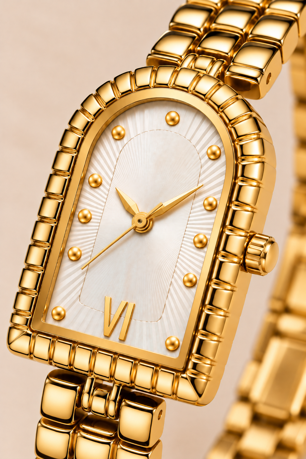 The Amalfi Full Gold/Pearl Watch