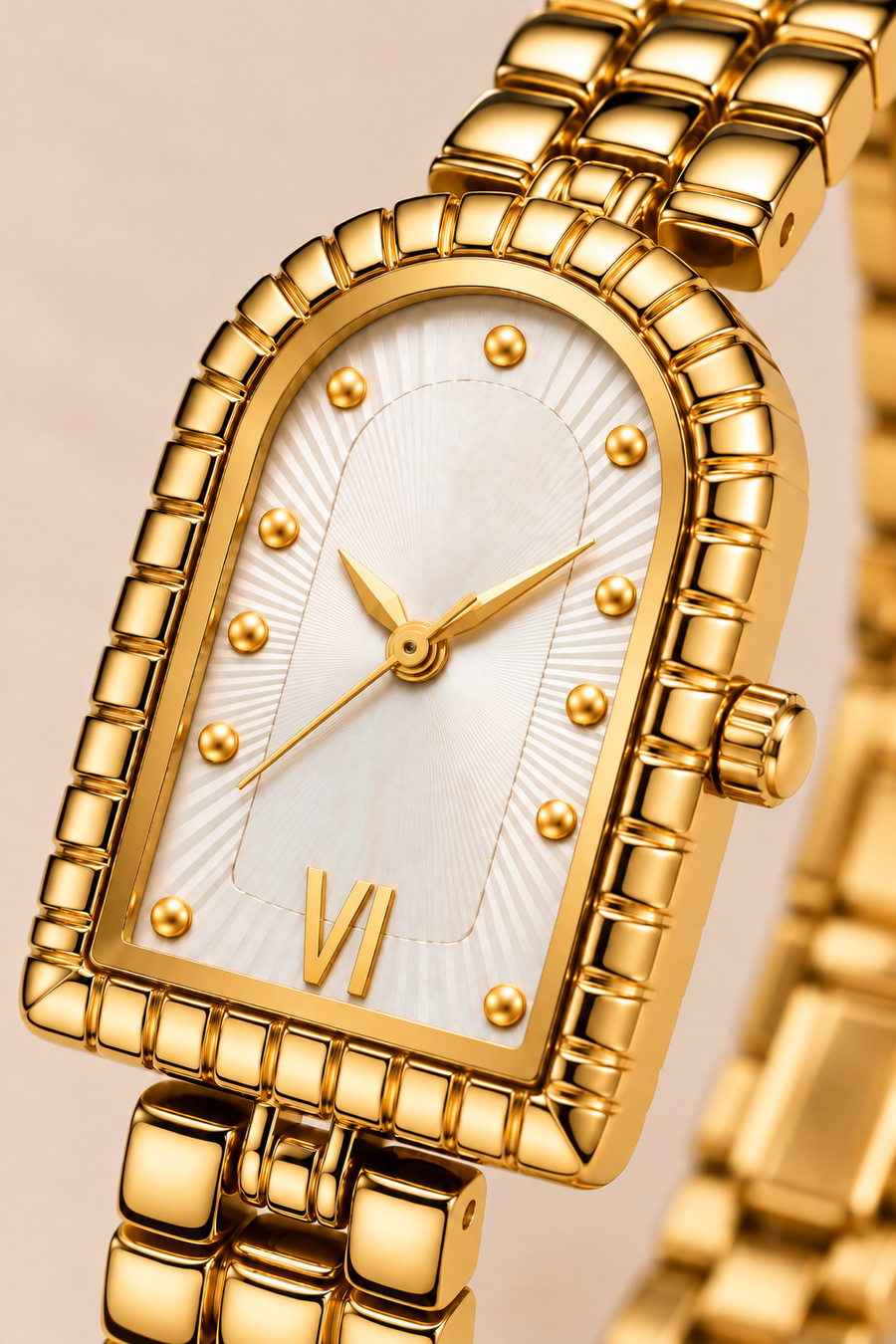 The Amalfi Full Gold/Pearl Watch