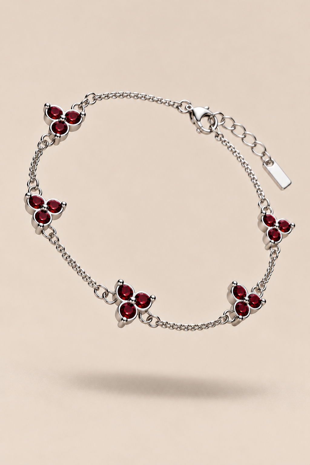 The Fortuna Red/Silver Bracelet