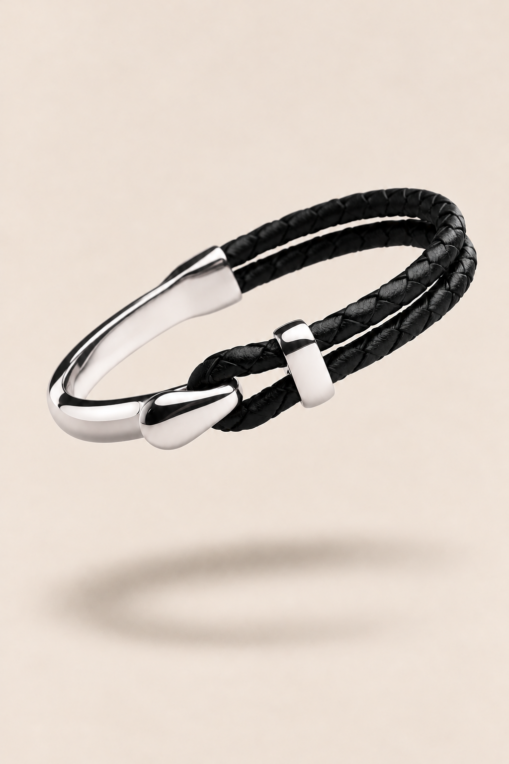 The Nautilus Black/Silver Bracelet