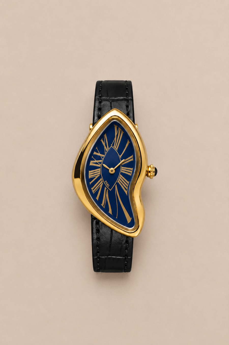 Die Mirage-Uhr in Schwarz/Blau/Gold