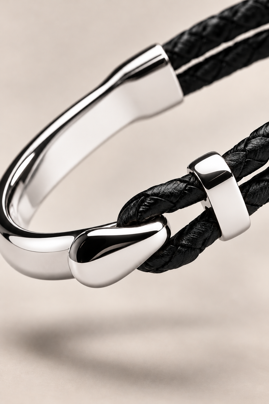 The Nautilus Black/Silver Bracelet