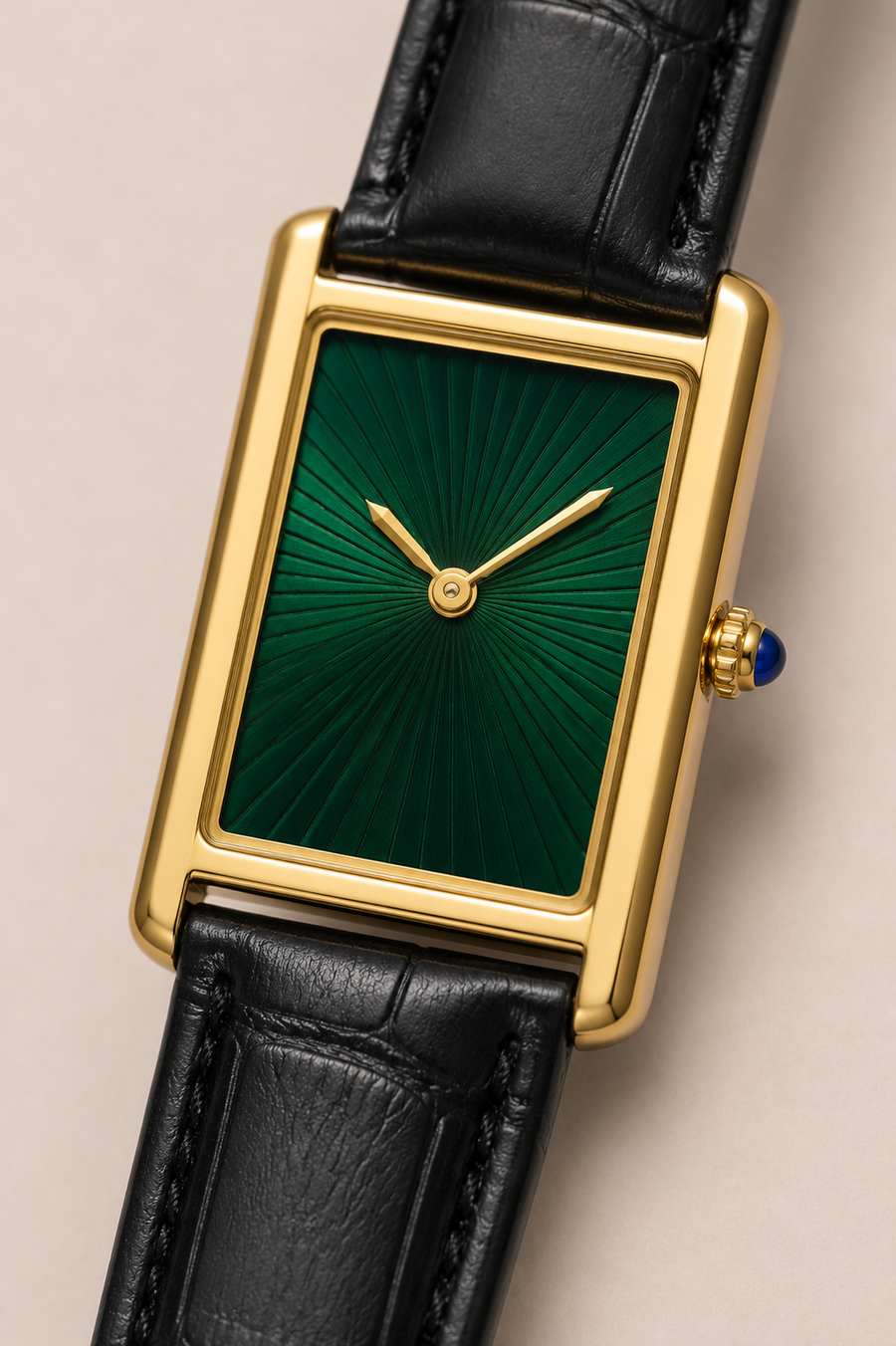 The Riviera Black/Gold/Green Watch
