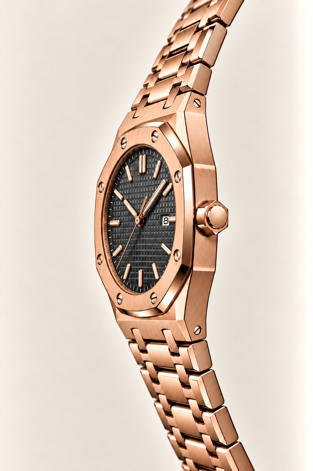 Le bracelet Riviera Light Blue Rose Gold