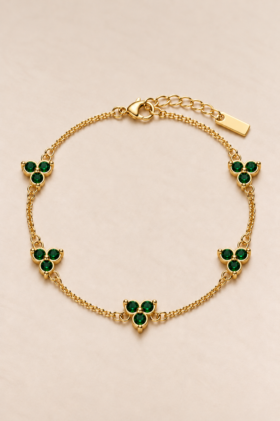 The Fortuna Green/Gold Bracelet