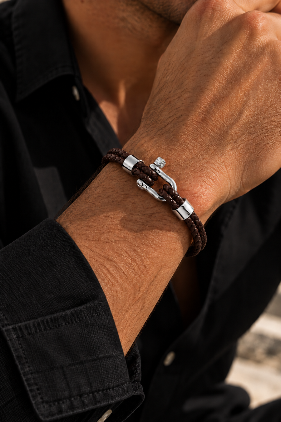 The Riviera Light Blue Rose Gold Bracelet