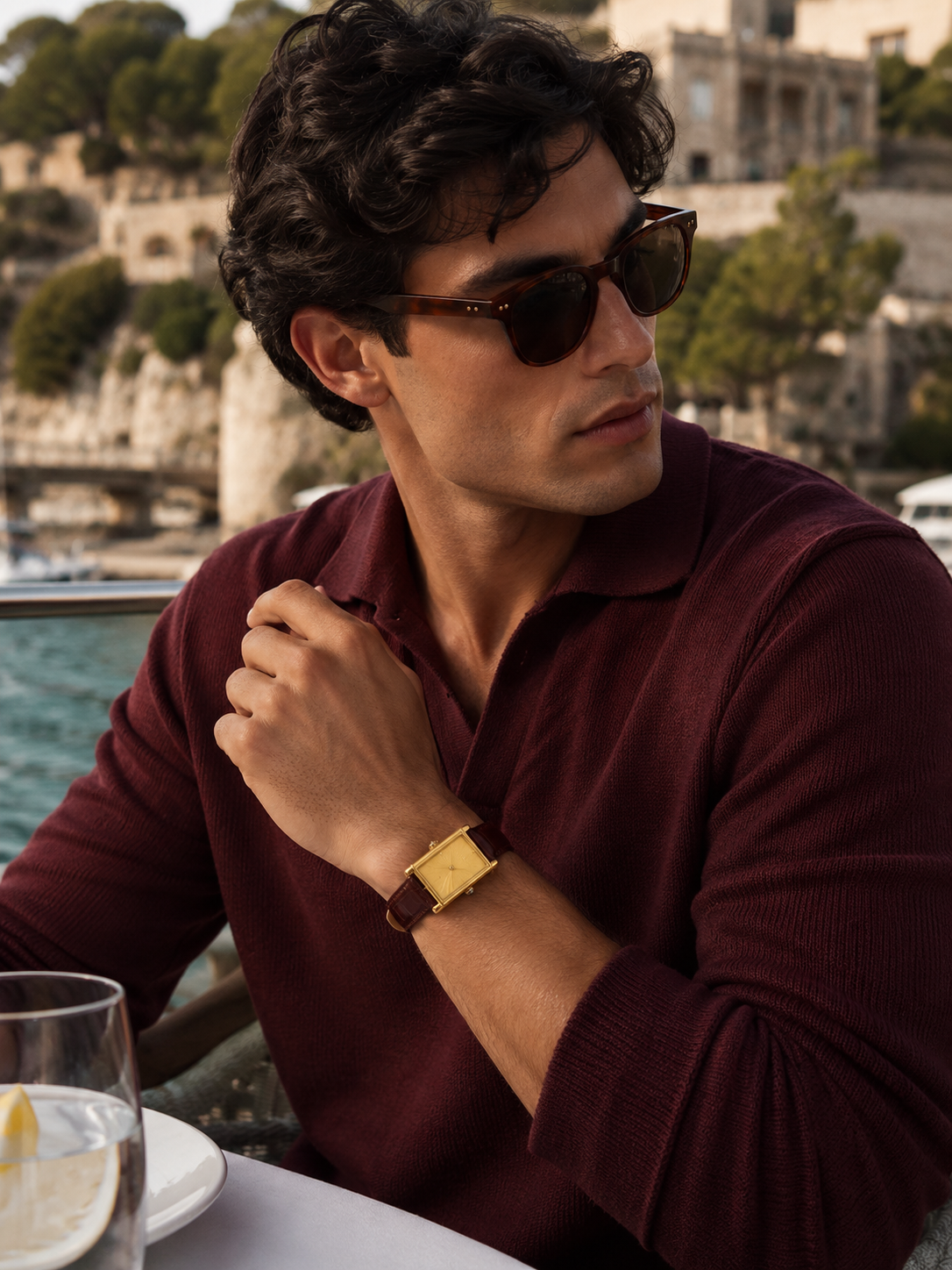 Le bracelet Riviera Light Blue Rose Gold