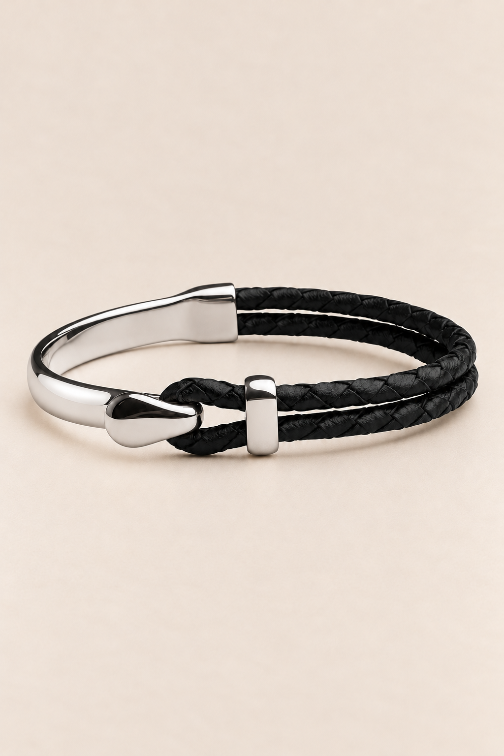 The Nautilus Black/Silver Bracelet