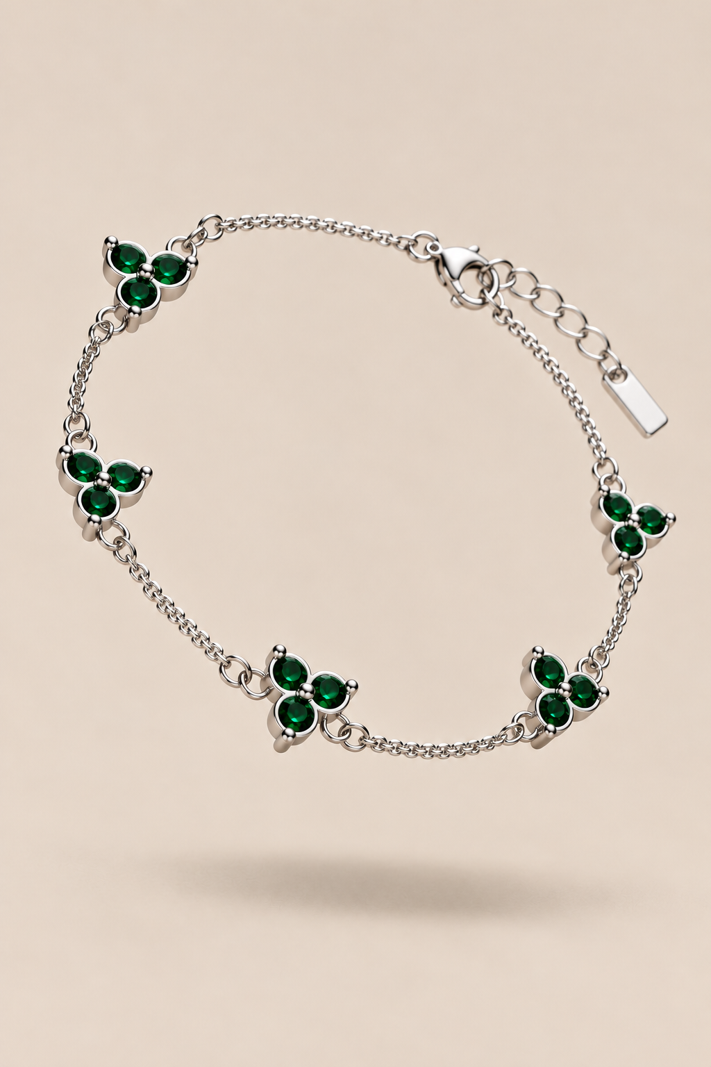 The Fortuna Green/Silver Bracelet