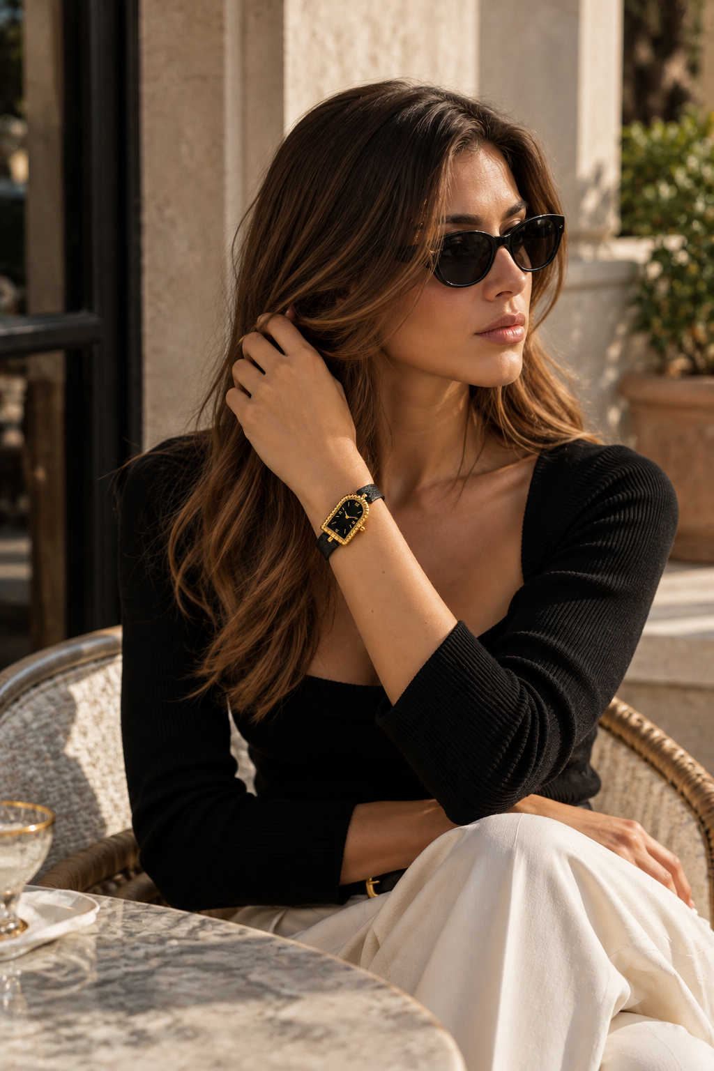 The Riviera Light Blue Rose Gold Bracelet