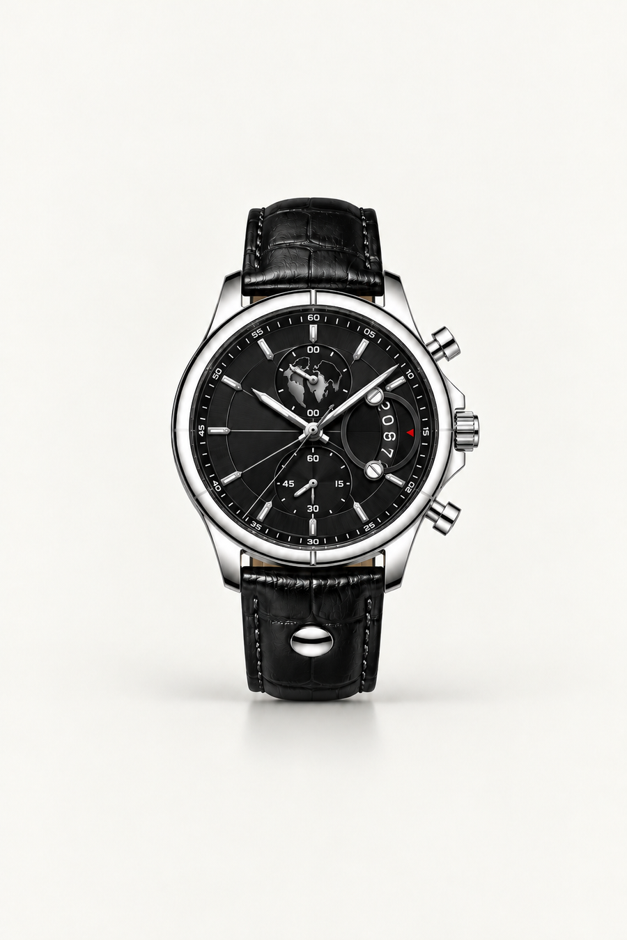 Die Portofino Explorer Uhr Schwarz/Silber