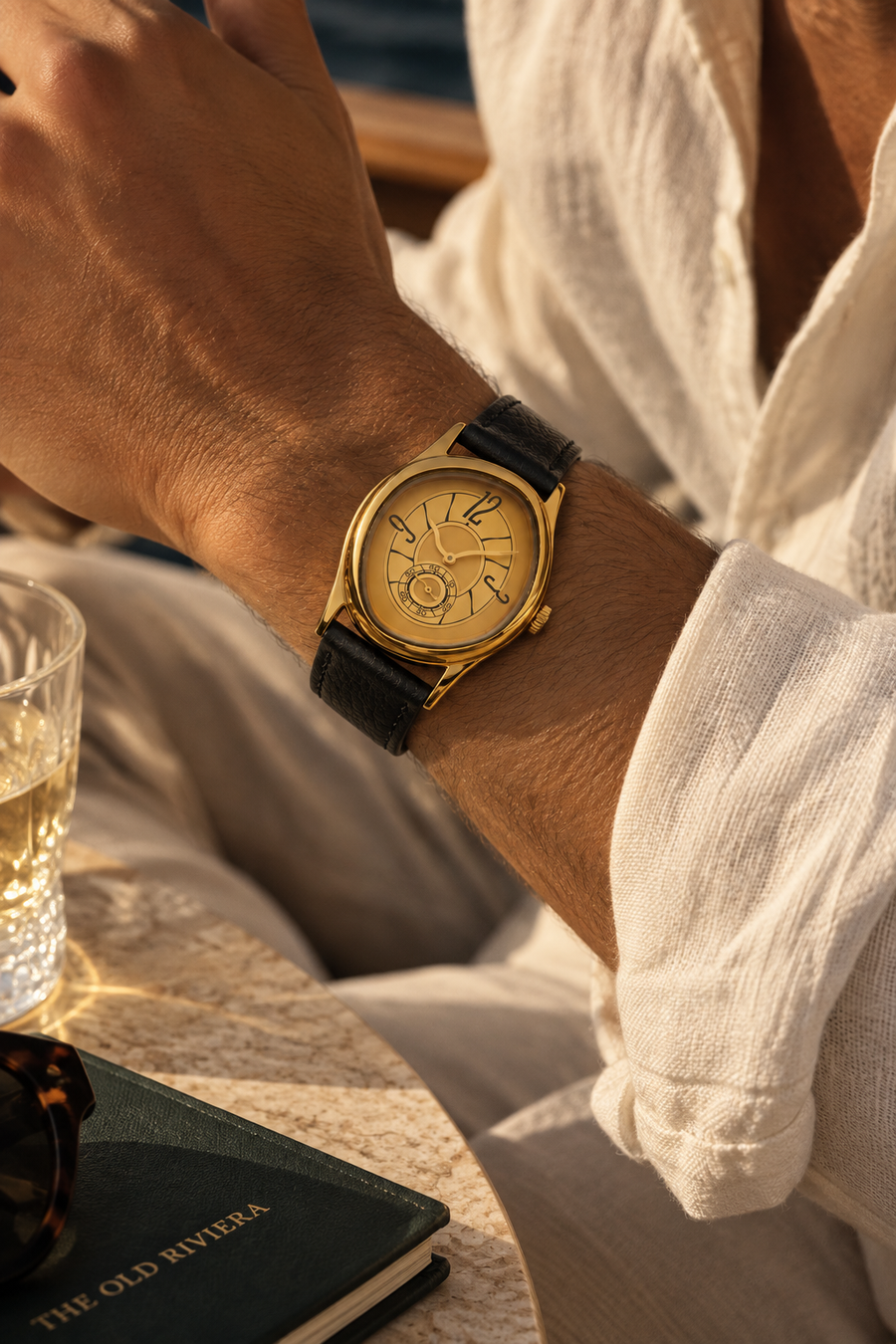 Le bracelet Riviera Light Blue Rose Gold