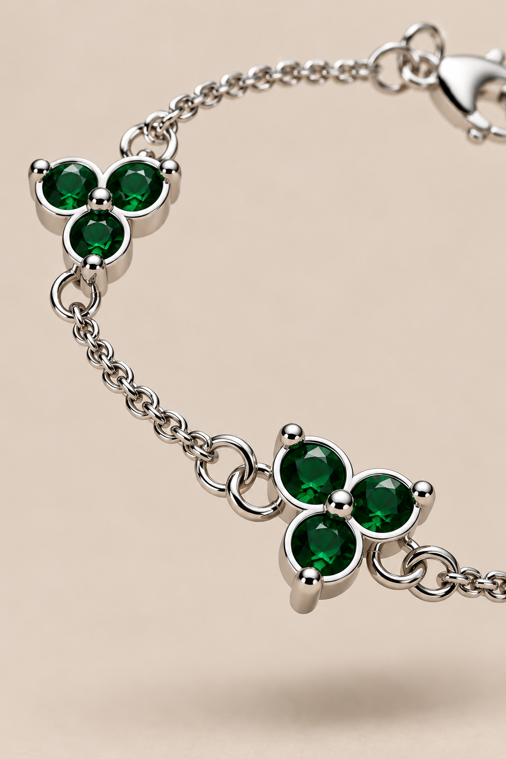 The Fortuna Green/Silver Bracelet