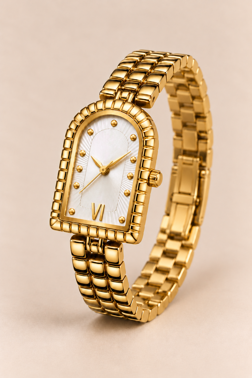 The Amalfi Full Gold/Pearl Watch