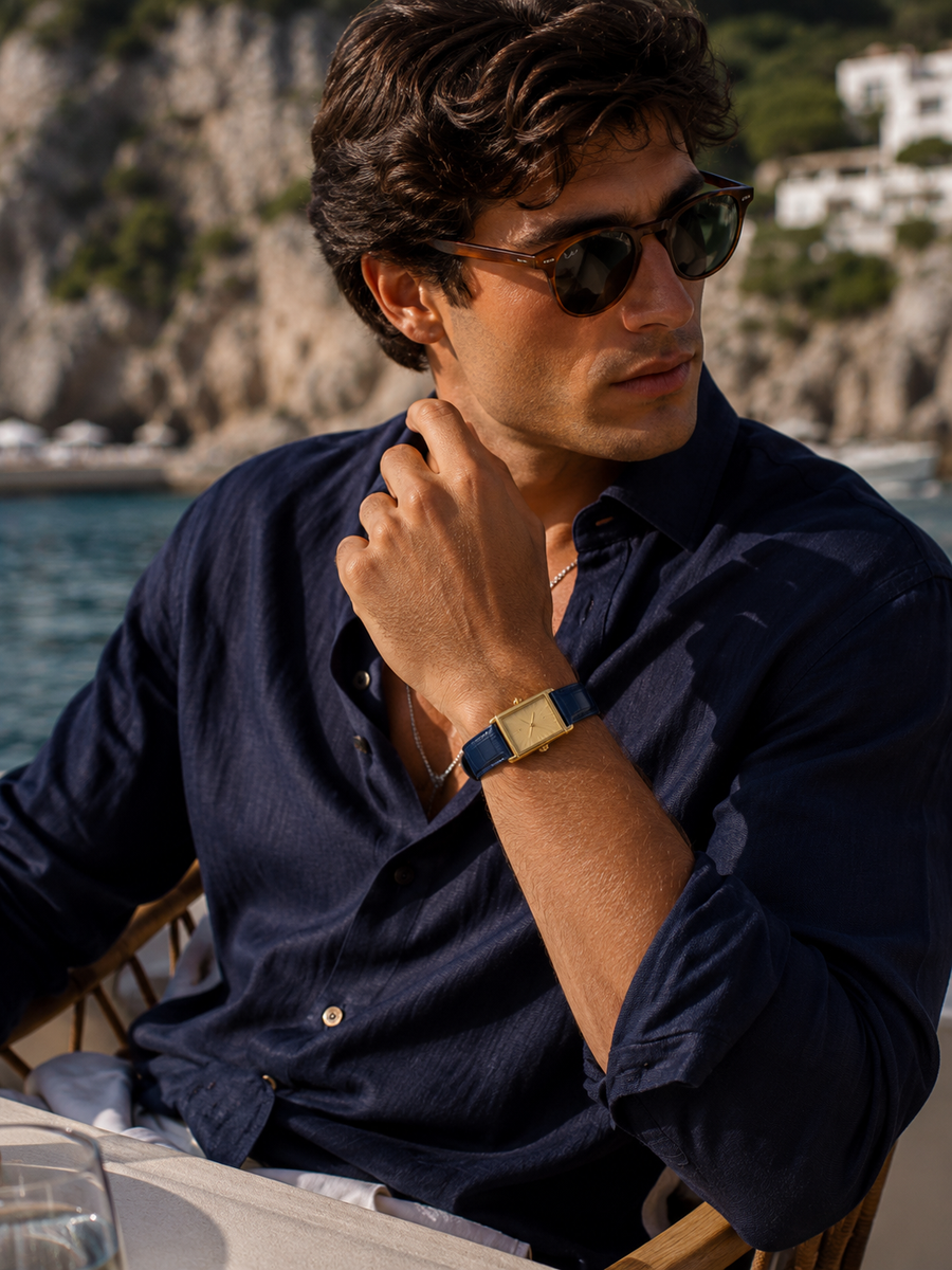 The Riviera Blue/Gold Watch