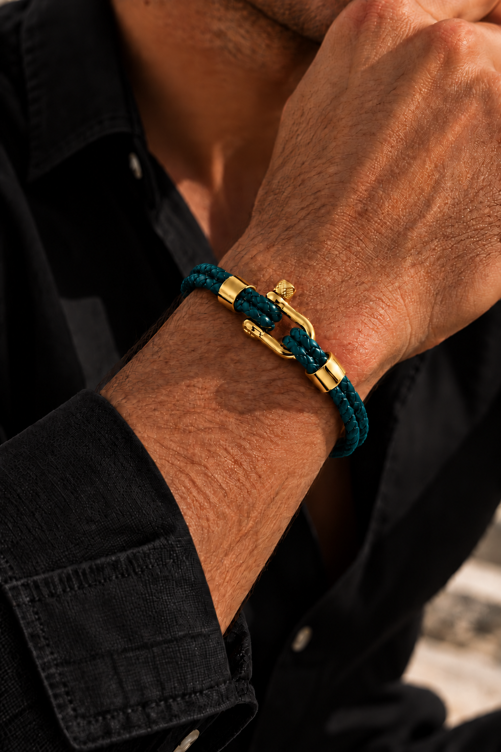 The Riviera Light Blue Rose Gold Bracelet