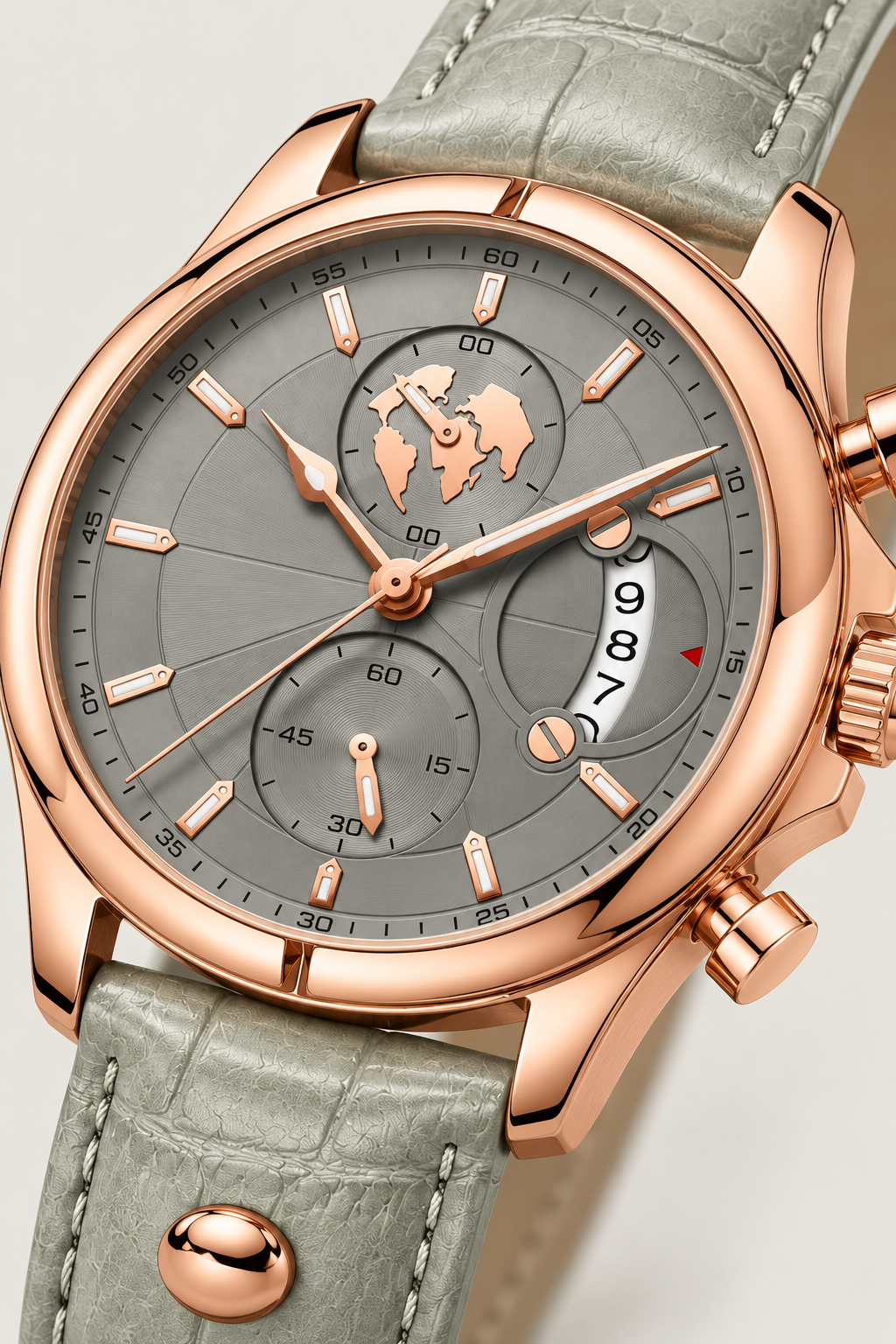 The Portofino Explorer Grey/Mint/RoseGold Watch