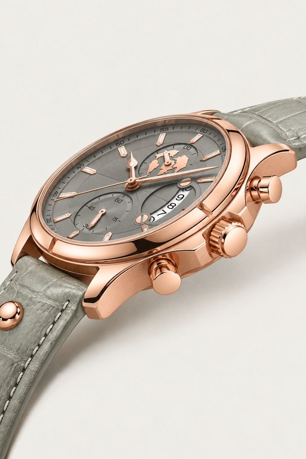 The Portofino Explorer Grey/Mint/RoseGold Watch