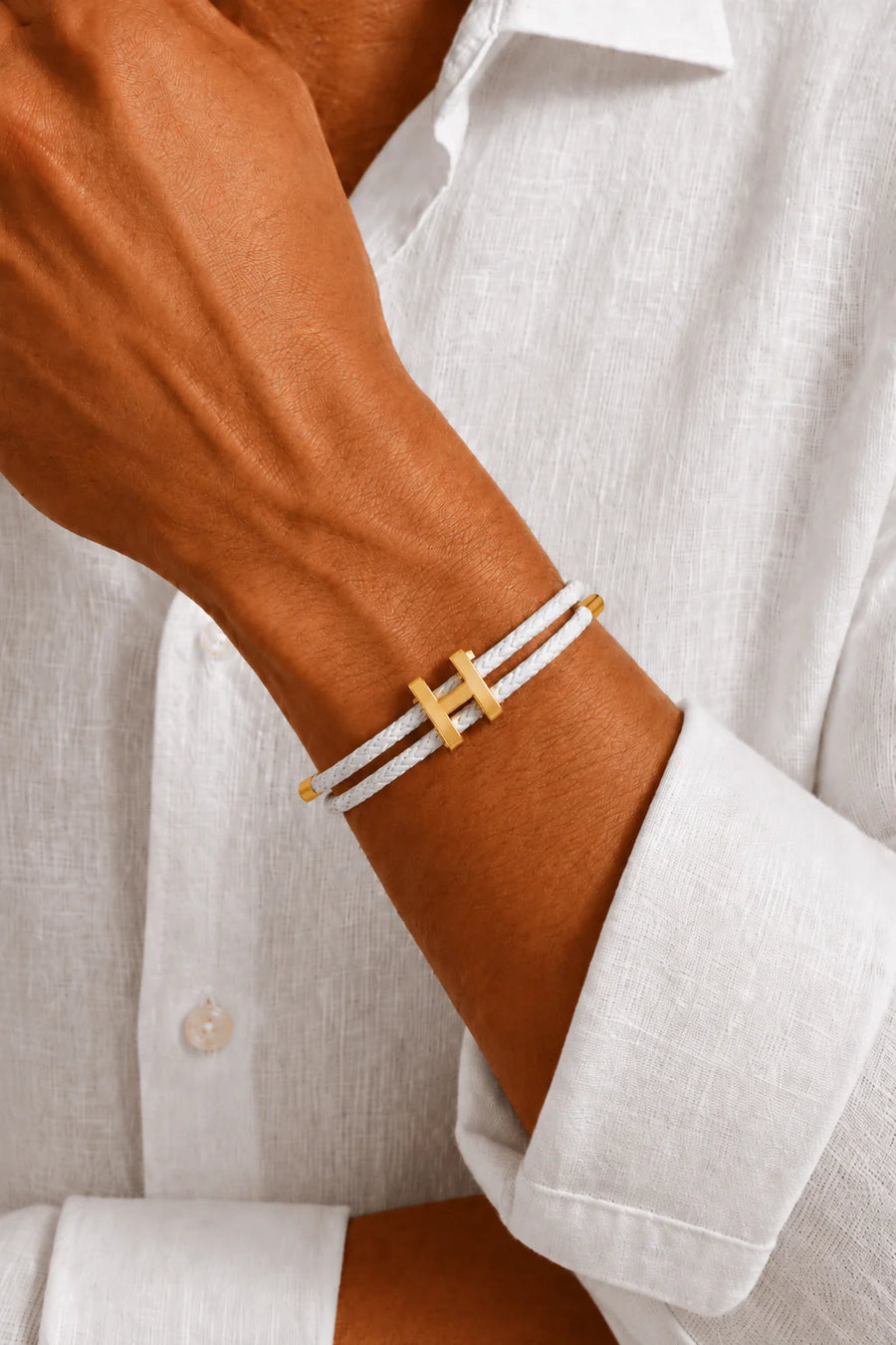 Le Bracelet Monaco Blanc et Or