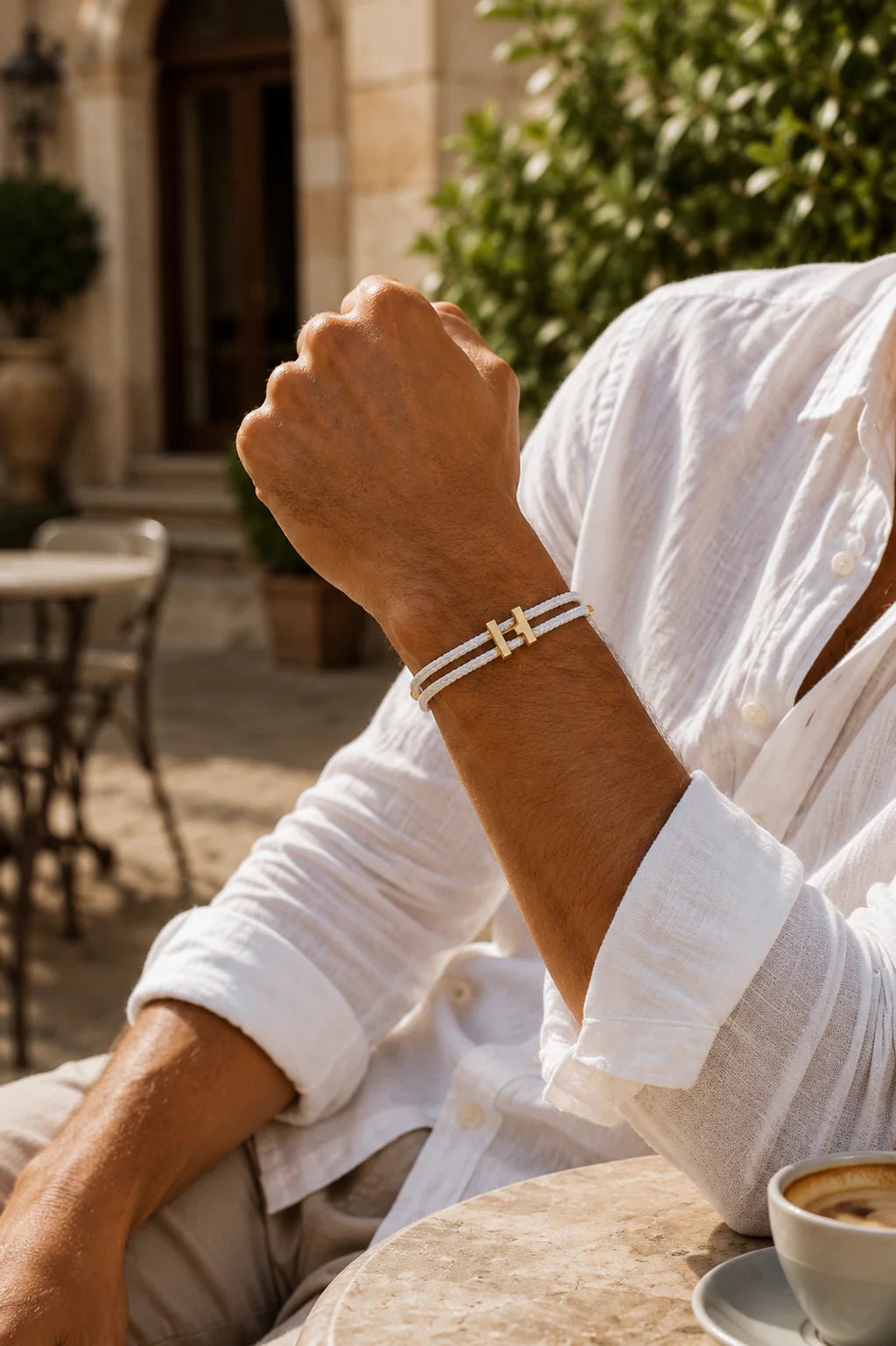 Le Bracelet Monaco Blanc et Or