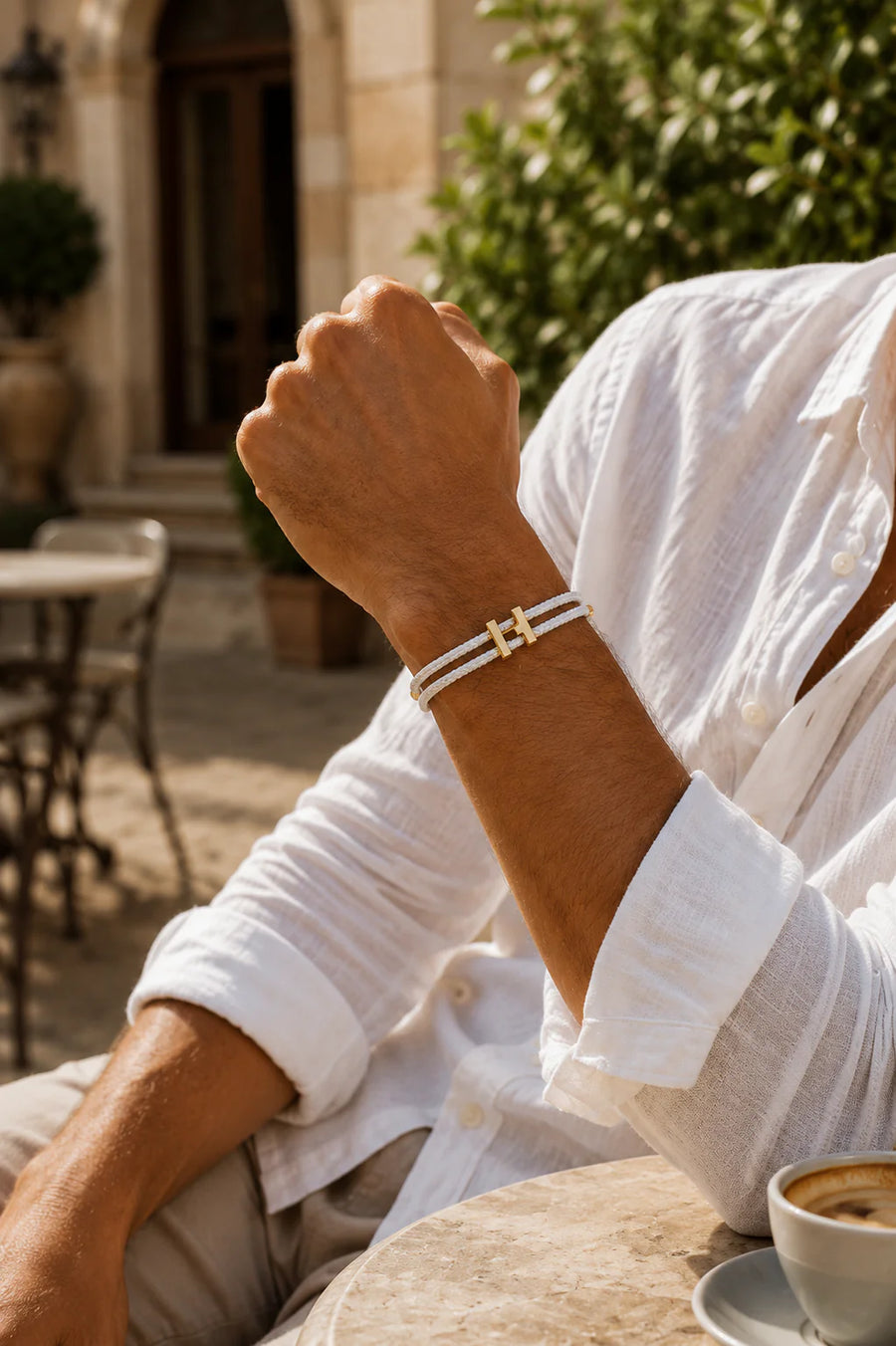 Le Bracelet Monaco Blanc et Or