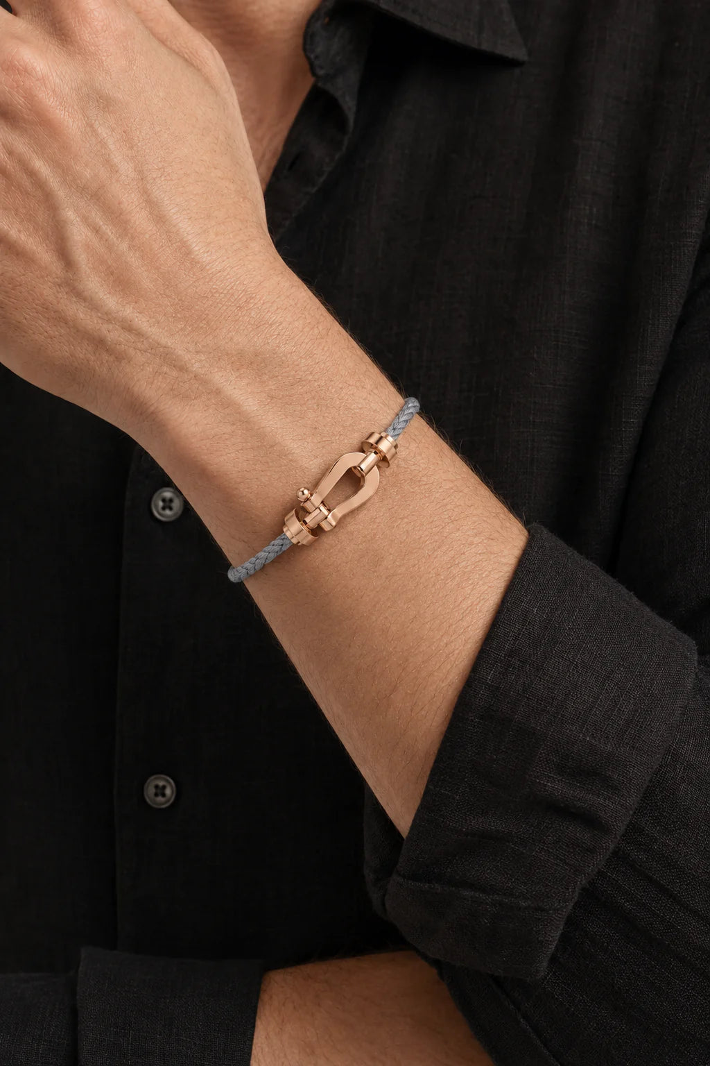 Le Bracelet Riviera Gris Or Rose