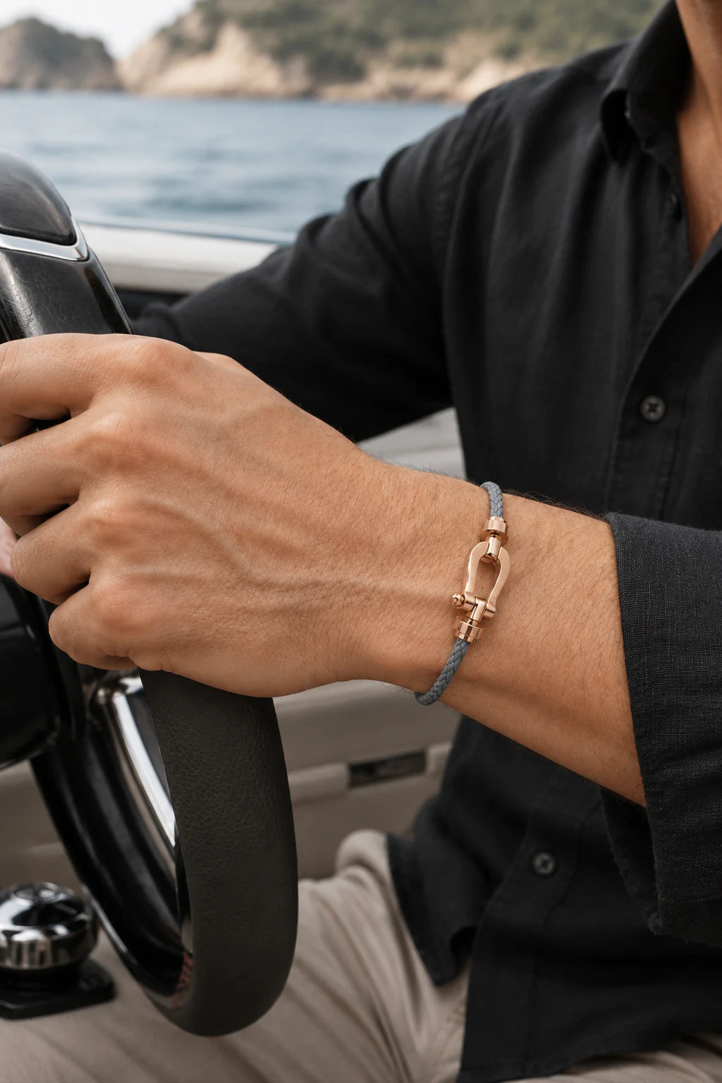 Le Bracelet Riviera Gris Or Rose