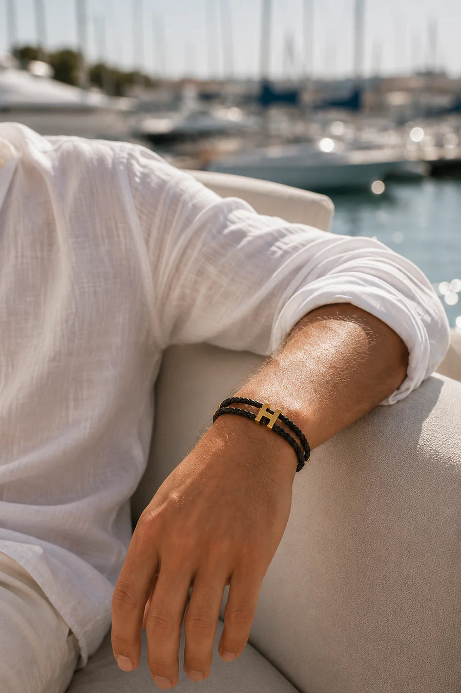 Le bracelet Monaco or/noir
