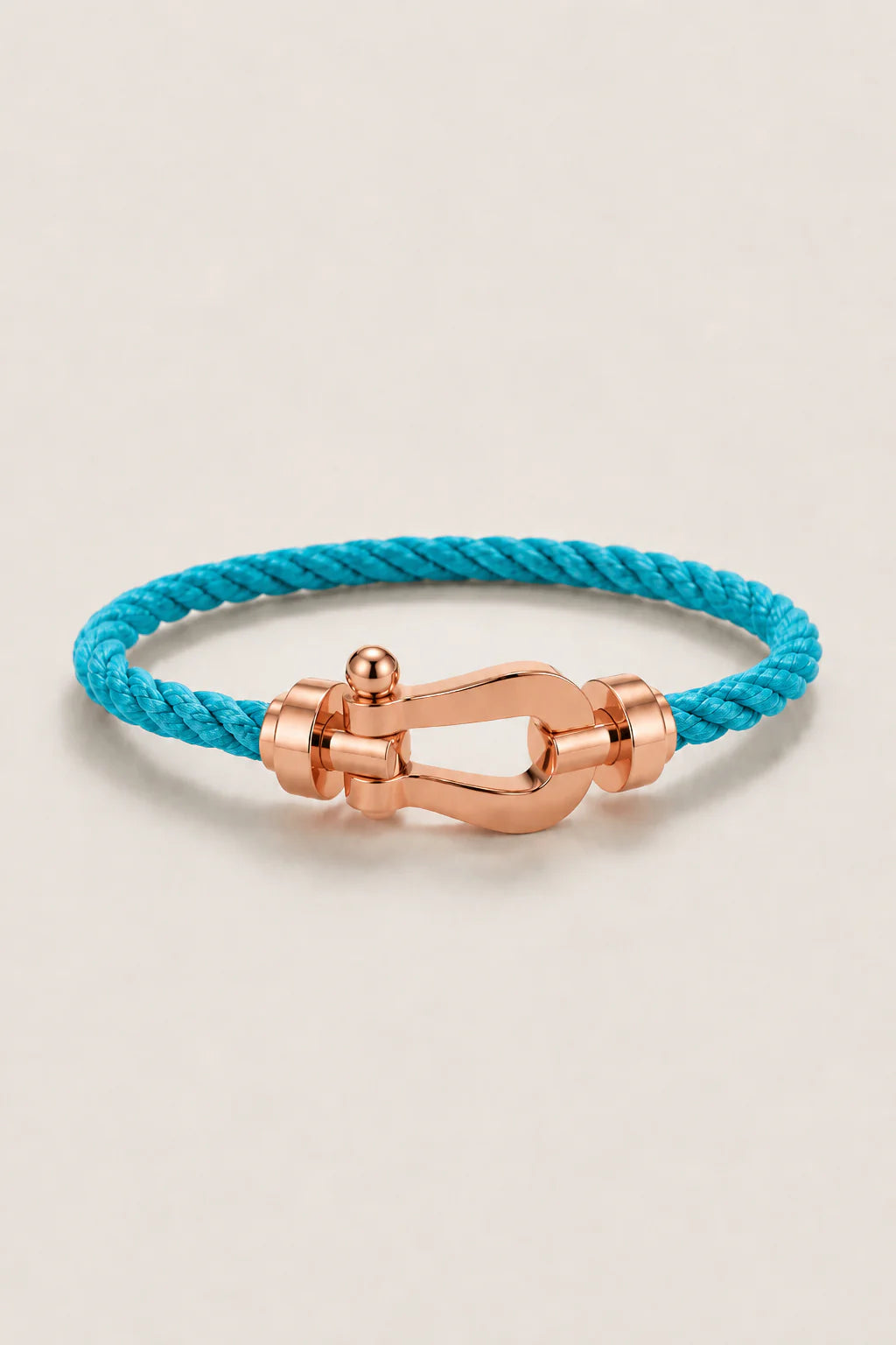 Das Riviera Armband in Hellblau und Roségold