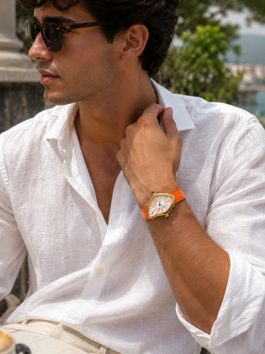 Le bracelet Riviera Light Blue Rose Gold