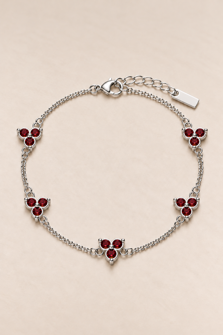 The Fortuna Red/Silver Bracelet