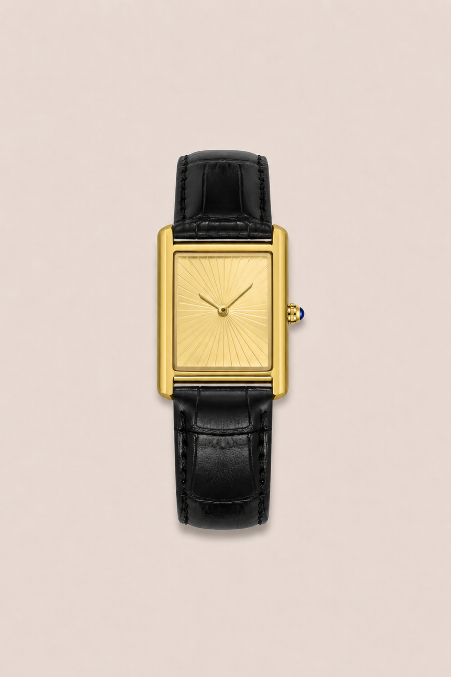 Die Riviera-Uhr in Schwarz/Gold