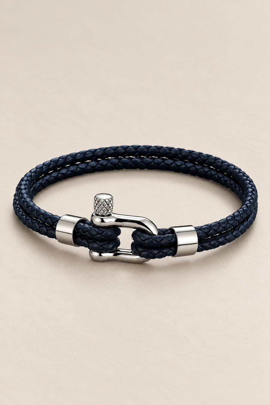 The Anchor Navy/Silver Bracelet