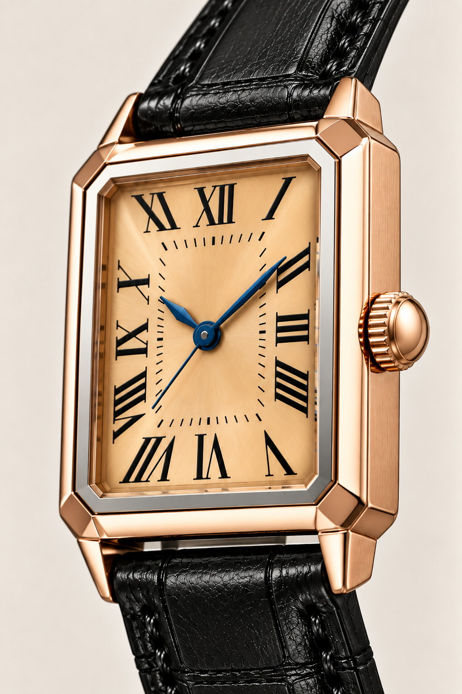 The Positano Black/Rose Gold Watch