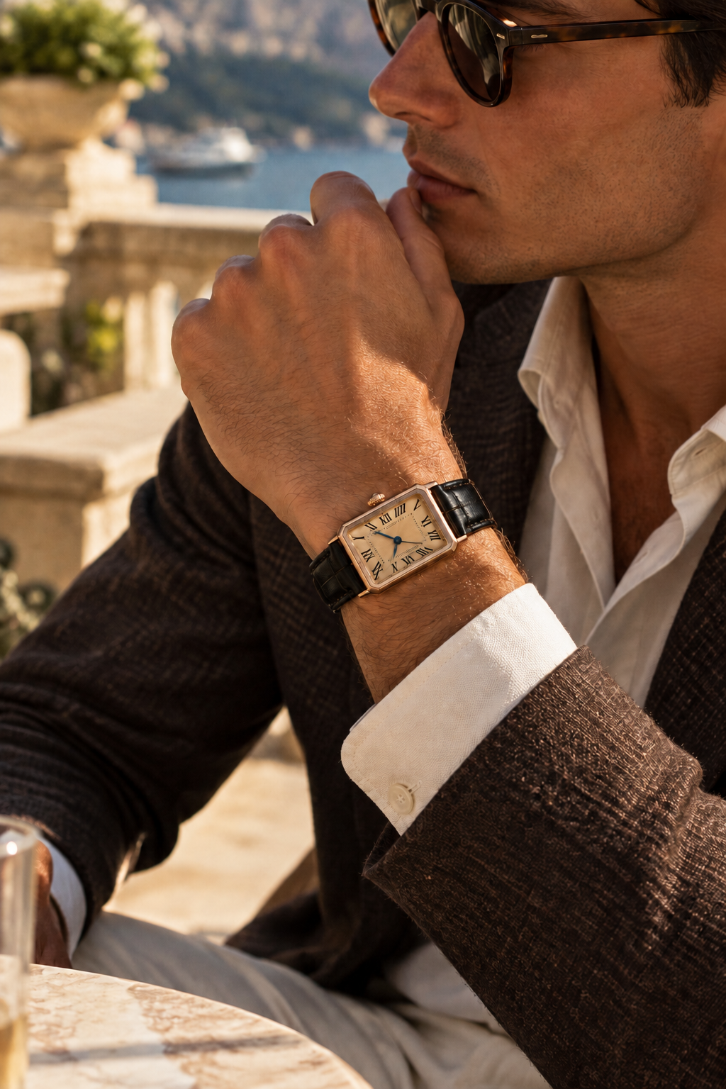 The Positano Black/Rose Gold Watch
