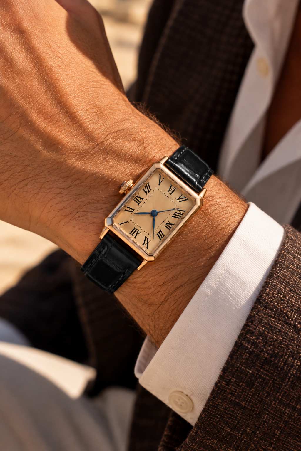 The Positano Black/Rose Gold Watch
