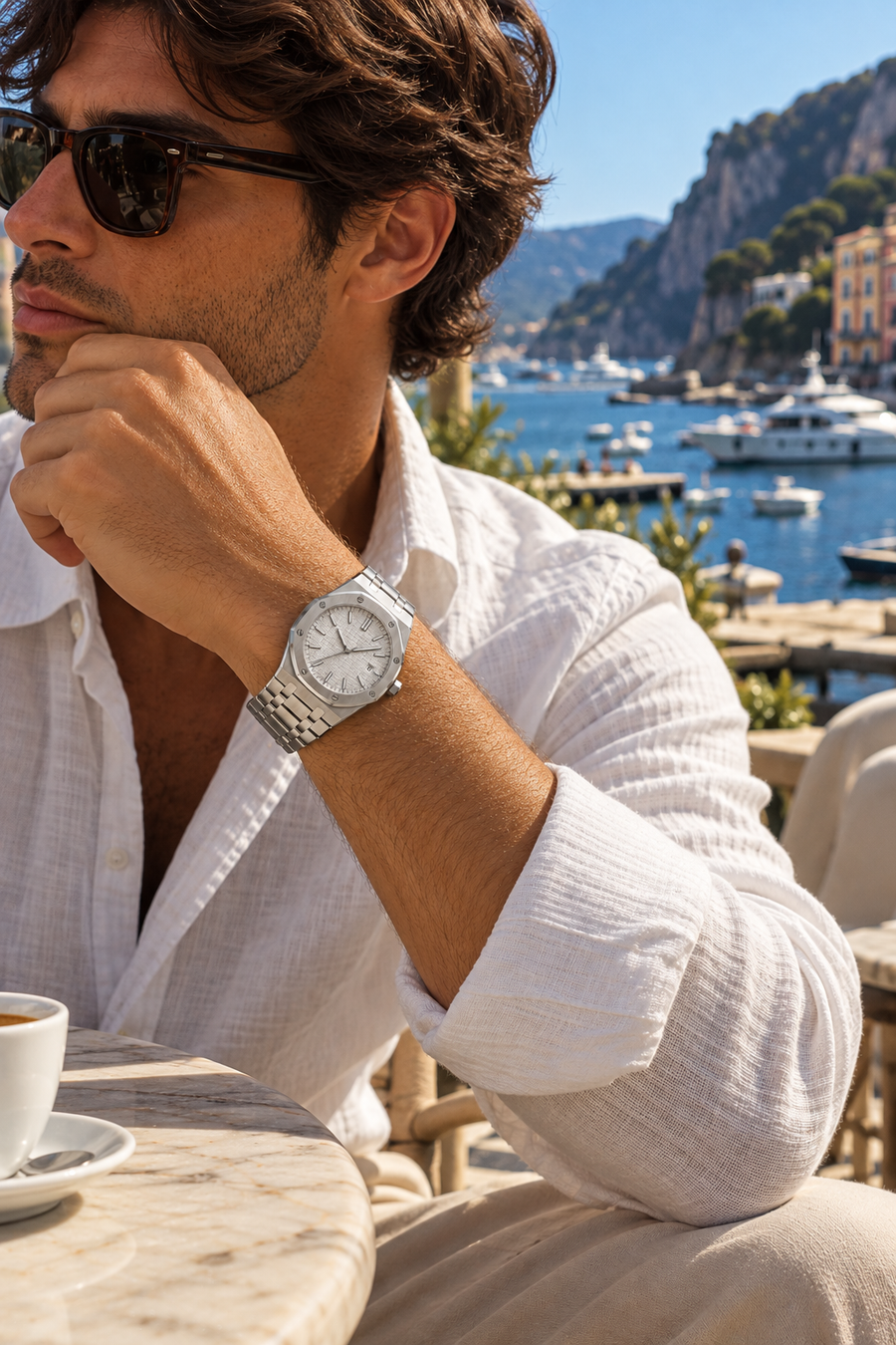 Die Monaco Silver/Ice Uhr