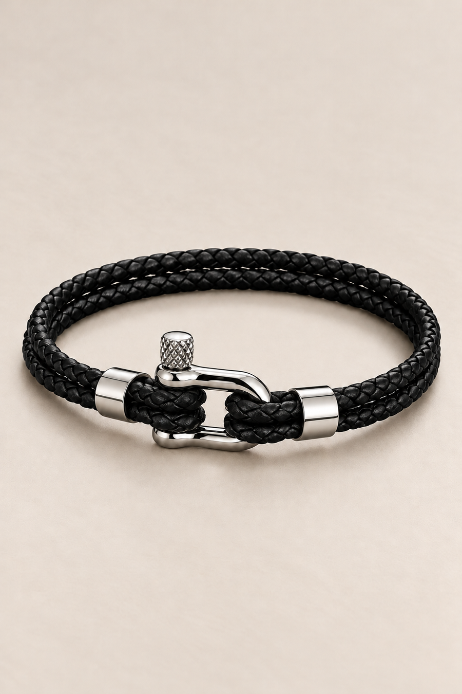 The Anchor Black/Silver Bracelet