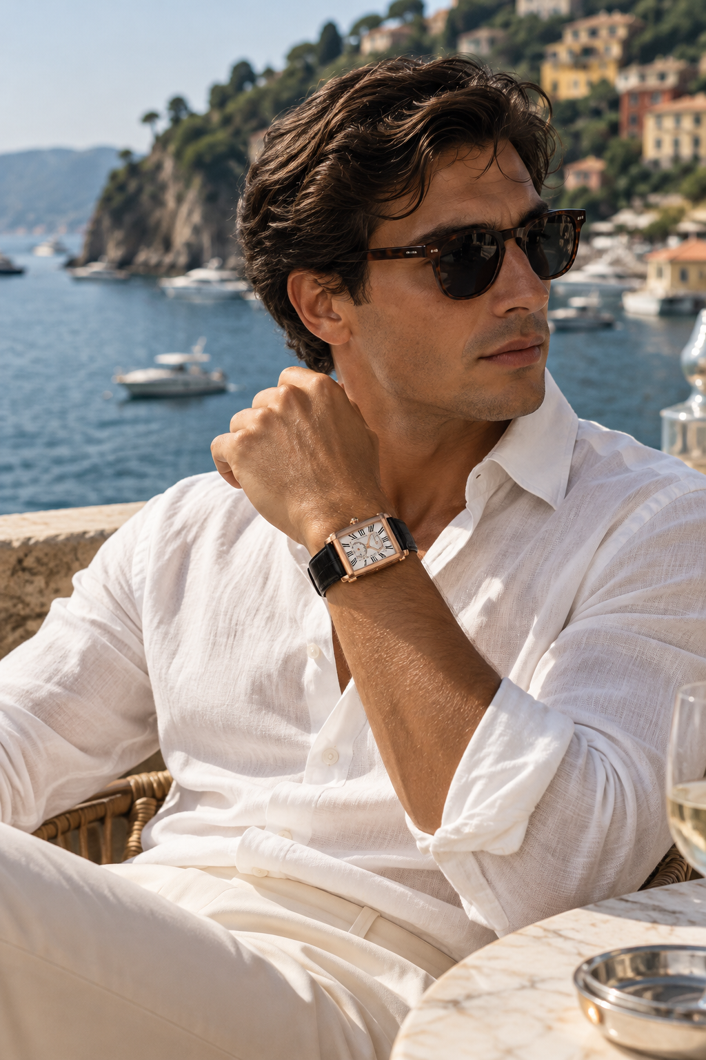 The Amalfi Black/Rose Gold Watch